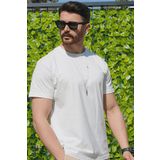 EydaMoon Erkek Beyaz Regular Likralı Süprem Kumaş %100 Pamuklu Bisiklet Yaka Kısa Kollu T-shirt