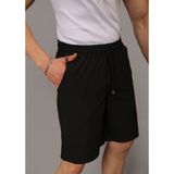 Eydamoon Erkek Siyah Baggy Kesim Likralı Paraşüt Kumaş Hızlı Kuruyan Yazlık Şort&bermuda - XL