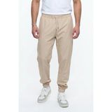 EYDAMOON Erkek Yazlık Baggy Kesim Ultra Ince Paraşüt Kumaş Fermuar Cepli Paça Lastikli Eşofman Altı - XL - Bej