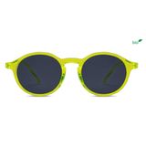 Eye Connection Neon Sarı Unisex Oval Güneş Gözlüğü, Plastik Çerçeve, Füme Polarize UV400 Cam, WL-370AAP-EYE