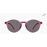 Eye Connection Oval Unisex Mat Mor Plastik Çerçeve Güneş Gözlüğü, Füme Polarize UV400 Lens, William Serisi