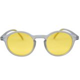 Eye Connection William Unisex Güneş Gözlüğü, Mat Gri Çerçeve, Sarı Polarize Cam, Oval, 47mm Cam Genişliği, 22mm Köprü, UV400