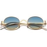 Eye Of Horus EOH5000 C1 Mavi Degrade Ultra Hafif Metal Yuvarlak Unisex Güneş Gözlüğü - Sarı
