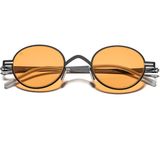 Eye Of Horus EOH5000 C3 Turuncu Ultra Hafif Metal Yuvarlak Unisex Güneş Gözlüğü - Siyah