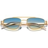 Eye Of Horus EOH5002 C1 Mavi Degrade Ultra Hafif Metal Geometrik Unisex Güneş Gözlüğü - Sarı