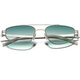 Eye Of Horus EOH5002 C2 Yeşil Degrade Ultra Hafif Metal Geometrik Unisex Güneş Gözlüğü - Gümüş