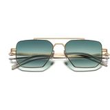 Eye Of Horus EOH5003 C1 Yeşil Degrade Ultra Hafif Metal Geometrik Unisex Güneş Gözlüğü - Kahverengi