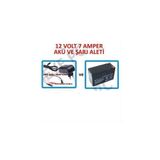 EYE PC 12 Volt 7 Amper Akü Ve Akü Şarj Aleti Pilsan Akülü Oyuncak Araba Uyumlu Akü Şarz Seti