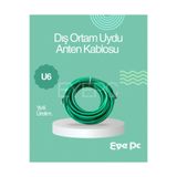 EYE PC 45 Metre UYDU ÇANAK ANTEN LNB TELEVİZYON TV SİNYAL KABLOSU 45M / 45m RG6 U6 /Dış Mekan / Kalın