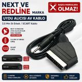 Eye Pc Uydu Alıcısı Av Kablo Next Ve Redline Marka Uydulara Uyumlu 3.5 Mm St Erkek/scart Kablo 1.2 Metre Scart To 3.5mm Başka Marka Uydulara Olmaz
