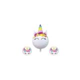 Eyelash Flower Unicorn 3’Lü Set Folyo Balon