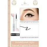 #Eyeliner Siyah Pigmentli Kalıcı Profesyonel Egzersiz Seti Estetik Esnek Uçlu Yaprak Figürlü Eyeliner