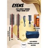 Eyens Çanta Hediyeli 4'lü Şekillendirme Seti ( Saç Fırçası 200 Derece Fön Isısına Dayanıklıdır)