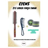 Eyens Erkek Fön Fırçası + Şekillendirici Wax Tarağı + 150 Ml Kavanoz Wax Hediye