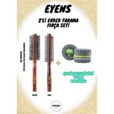 EYENS Profesyonel Erkek Fırça Seti + 150 ml Kavanoz Wax - 2'li Set - Maun