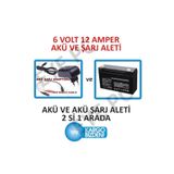 Eyepc 6 Volt 12 Amper Akü ve Şarj Adaptörü Aleti Cihazı