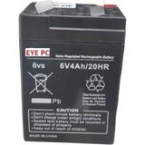 Eyepc 6 Volt 4 Amper Akü Oyuncak Araba Tartı Alarm Terazi Için - Siyah