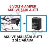 Eyepc 6 Volt 4 Amper Akü ve Şarj Adaptörü Çocuk Oyuncak Araba Araç Uyumlu