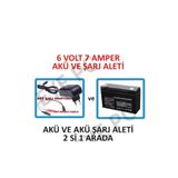 Eyepc 6 Volt 7 Amper Akülü Çocuk Oyucak Araç Uyumlu Akü ve Şarj Adaptörü Set