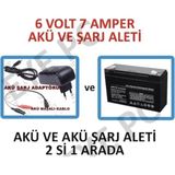 Eyepc 6 Volt 7 Amper Akülü Çocuk Oyuncak Araç Araba Traktör Jeep Uyumlu Akü ve Şarj Adaptörü