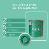 EYEPC RG6 U6 40 Metre Uydu Çanak Anten Kablosu Iç Dış Ortama Uygun 48Tel