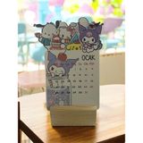 EyER Shoping Ahşap Ayaklı 2026 Sanrio Yeniyıl Takvimi - 02-Sarı - 15*15 - masaüstü