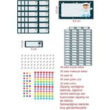 EyER Shoping Astronot Kitap Defter Okul Etiketi 270 Adet Kesimli