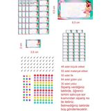 EyER Shoping Barbie Kitap Defter Okul Etiketi 270 Adet Kesimli