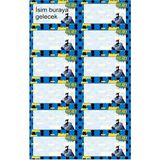 EyER Shoping Batman Kitap Defter Okul Etiketi 48 Adet Kesimli(Ad-Soyad Istekli)