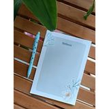 EyER Shoping Beyaz Çiçek A5 Boy Notepad Memopad Check List Not Defteri Bloknot