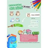 EyER Shoping Isme Özel Su Geçirmez Baykuş Temalı Okul Etiketi Sticker Kişiye Özel Erkek Çocuk Isim Etiketi 116 Adet