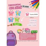 EyER Shoping Isme Özel Su Geçirmez Kelebek Temalı Okul Etiketi Sticker Kişiye Özel Kız Çocuk Isim Etiketi 116 Adet