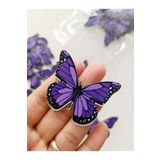 EyER Shoping Kelebek Buketi Için Parlak Kalın 220gr Fotoğraf Kağıdı Mor