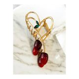 EyER Shoping Kirazlı Metal Gold Mandal Toka Vip Kalite
