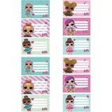 EyER Shoping Lol Bebek Kitap Defter Okul Etiketi 48 Adet Kesimli(Ad-Soyad Istekli)