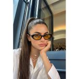 Eyesofia Gardenya Slim Siyah Turuncu Uv400 Korumalı Ultra Hafif Kadın Güneş Gözlüğü