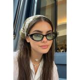 Eyesofia Gardenya Slim Siyah Yeşil Uv400 Korumalı Ultra Hafif Kadın Güneş Gözlüğü
