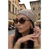 Eyesofia Oblamow Bat Unisex Leopar Çerçeveli Ultra Hafif Uv400 Filtreli Güneş Gözlüğü
