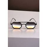 Eyesofia Octagon Lath Siyah Iki Renk Cam Unisex Güneş Gözlüğü