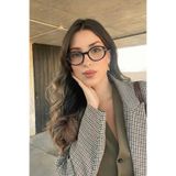 Eyesofia Pearly Cat Eye Siyah Çerçeveli Blue Block Mavi Işık Filtreli Ekran Gözlüğü