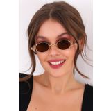 Eyesofia Spear Altın Kahve Unisex Güneş Gözlüğü