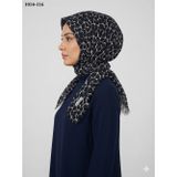 Eyfel Desenli Dimi Pamuk Eşarp (Siyah - Beyaz Serisi) 1014-116