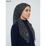 Eyfel Desenli Dimi Pamuk Eşarp (Siyah - Beyaz Serisi) 1014-119
