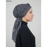 Eyfel Desenli Dimi Pamuk Eşarp (Siyah - Beyaz Serisi) 1014-124