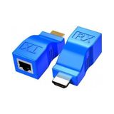 Eygi EX2022 4K HDMI To Cat5-Cat6 Extender 30 Metre Uzatıcı - Mavi