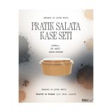 Eyimaya Ambalaj 1300 CC Kraft Karton Organik Salata Kasesi KapaksızBowl 50 Adet