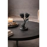 Eyiser Store Dekoratif İkili Siyah Gül Masa Objesi - Salon & Ofis Dekoru - Modern ve Anlamlı Hediye