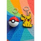 Eyiser Store Pikachu & Pokeball İkili Hediye Plastik Anahtarlık Seti - Koleksiyonluk Anime Seti