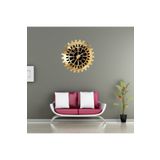 Eyka Store Dekoratif Duvar Saat Modern Gold Güneş I Büyük Türk Rakamlı Mdf Üzeri Aynalı Pleksi 40X40 Cm
