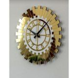 Eyka Store Dekoratif Duvar Saati Beyaz-Gold 60 Cm